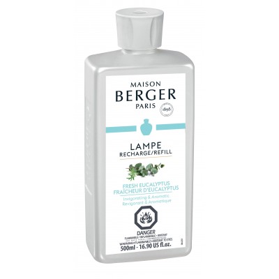 Maison Berger - Recharge Lampe Berger 500 ml - Fraîcheur d'Eucalyptus